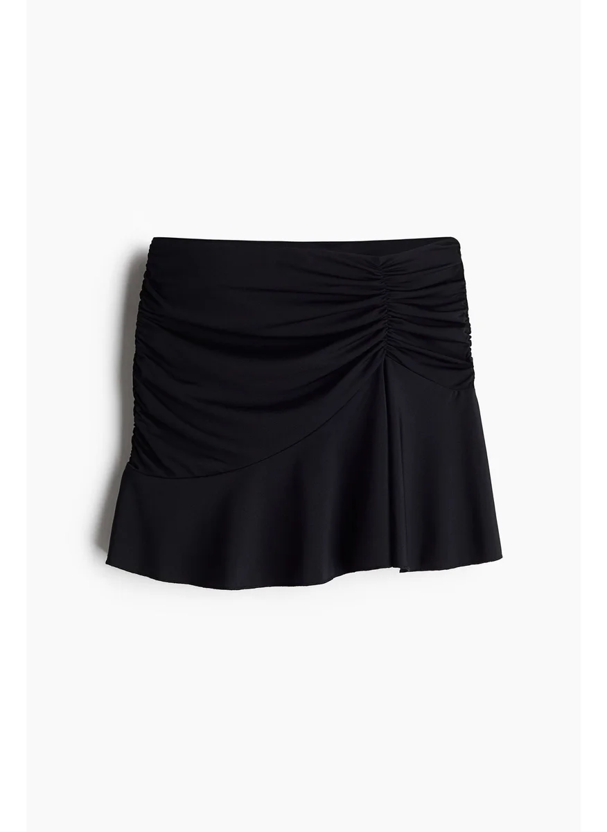 H&M Gathered Mini Skirt