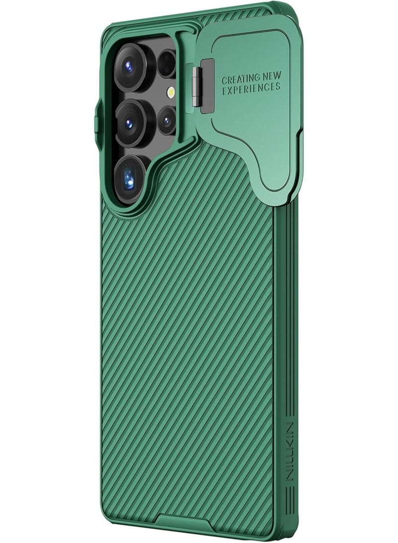 Nillkin CamShield Prop Case for Samsung Galaxy S25 Ultra | Slide Camera Cover & Kickstand Stand Case - Deep Green - Image 4