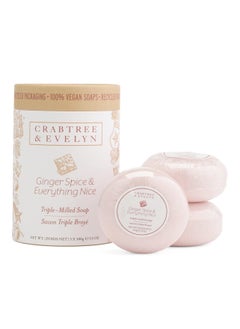 Crabtree & Evelyn Crabtree  Evelyn Ginger Spice  Everything Nice Triple Milled Soap 3 X 35 oz 