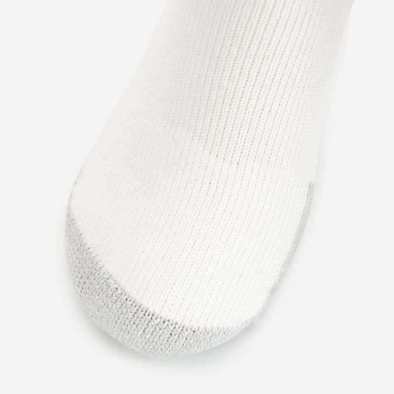 thorlos mens Tmm Max Cushion Low Cut Tennis Socks, White, Large US - Image 5