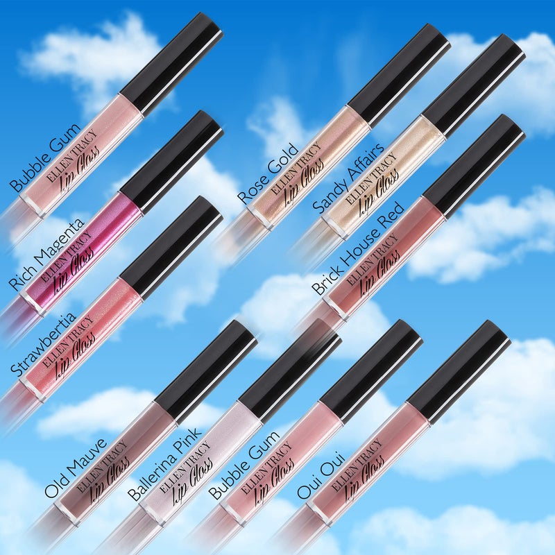 Enchante Ellen Tracy 10 Pc Lip Gloss Collection, Shimmery Lip Glosses for Women and Girls, Long Lasting Lip Gloss Set with Rich Varied Colors, Great Holiday and Birthday Gift - Image 2