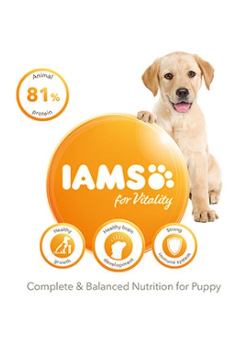 Iams - Vitality Large Breed Dry Puppy Food With Fresh Chicken 2Kg - Image 1