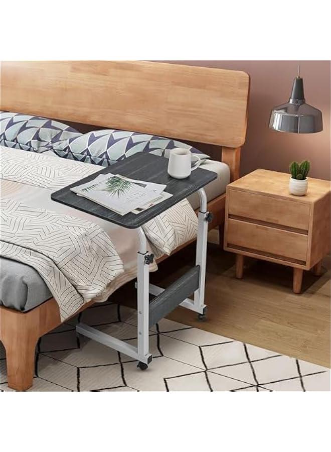 بيوينتي طاولة لابتوب بارتفاع قابل للتعديل من سكاي تاتش، طاولة قهوة جانبية وحامل نوت بوك محمول قابل للتعديل مع عجلات للأريكة والسرير والشرفة والحديقة، 60×40 سم، أسود - Image 4