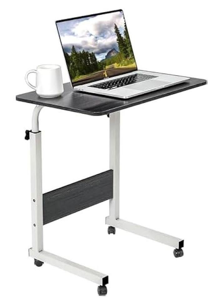 بيوينتي طاولة لابتوب بارتفاع قابل للتعديل من سكاي تاتش، طاولة قهوة جانبية وحامل نوت بوك محمول قابل للتعديل مع عجلات للأريكة والسرير والشرفة والحديقة، 60×40 سم، أسود - Image 1