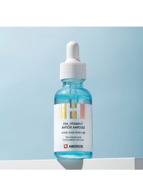 Aberede | Hya-Vitamin E Antioxy Ampoule, for Excess Oil, Large Pores, Uneven Skin Tone, Dullness - Centella Asiatica + Ceramides + Vitamin E + Hyaluronic Acid + Beta-Glucan, Made in Korea