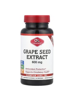 Olympian Labs Olympian Labs, Grape Seed Extract, Maximum Strength, 600 mg, 60 Vegetarian Capsules  - Image 1