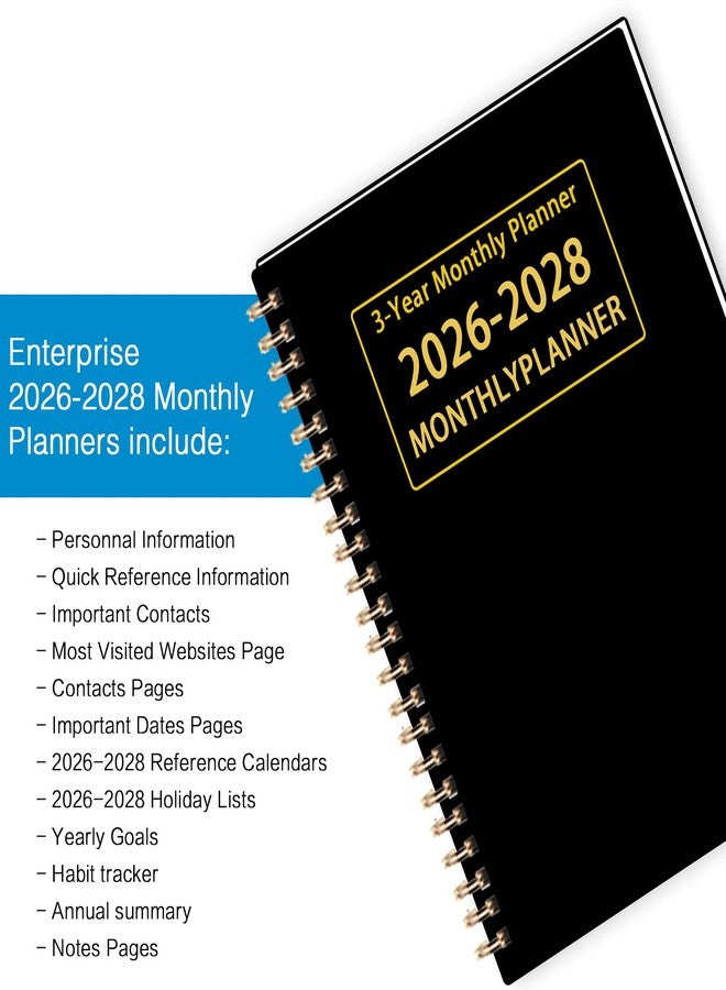 Dayvorax 2026-2028 Monthly Planner - 3 Year Monthly Calendar/Planner 2026-2028, 5.9" x 8.5", 36 Month Calendar Planner, Planners with Twin-Wire Binding, Lined Notes Pages - Image 5