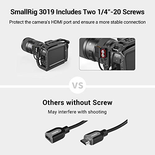 SMALLRIG Ultra-Slim 4K Adapter Cable (A to A), Female Type A to Male Type A, 4K@60HZ, for BMPCC 4K & 6K / for Sony A7SIII / for Panasonic GH5, S1H - 3019 - Image 4