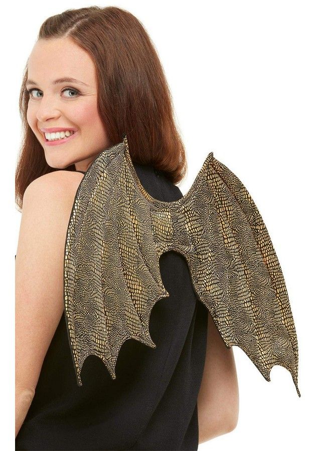 Smiffys 50764 Dragon Scale Wings Unisex Adult Gold One Size - Image 1