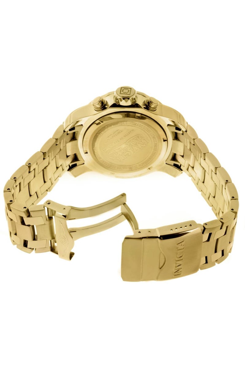 Invicta ساعة كواتز للغوص للرجال من إنفيكتا مع حزام من الفولاذ المقاوم للصدأ بلون الذهب، ذهبية (الموديل: 0074) - Image 4