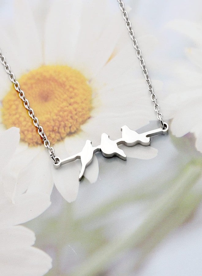 AKTAP Little Birds on a Branch Necklace - Love Bird Jewelry - Image 2