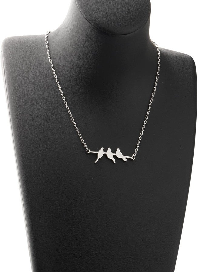 AKTAP Little Birds on a Branch Necklace - Love Bird Jewelry - Image 5