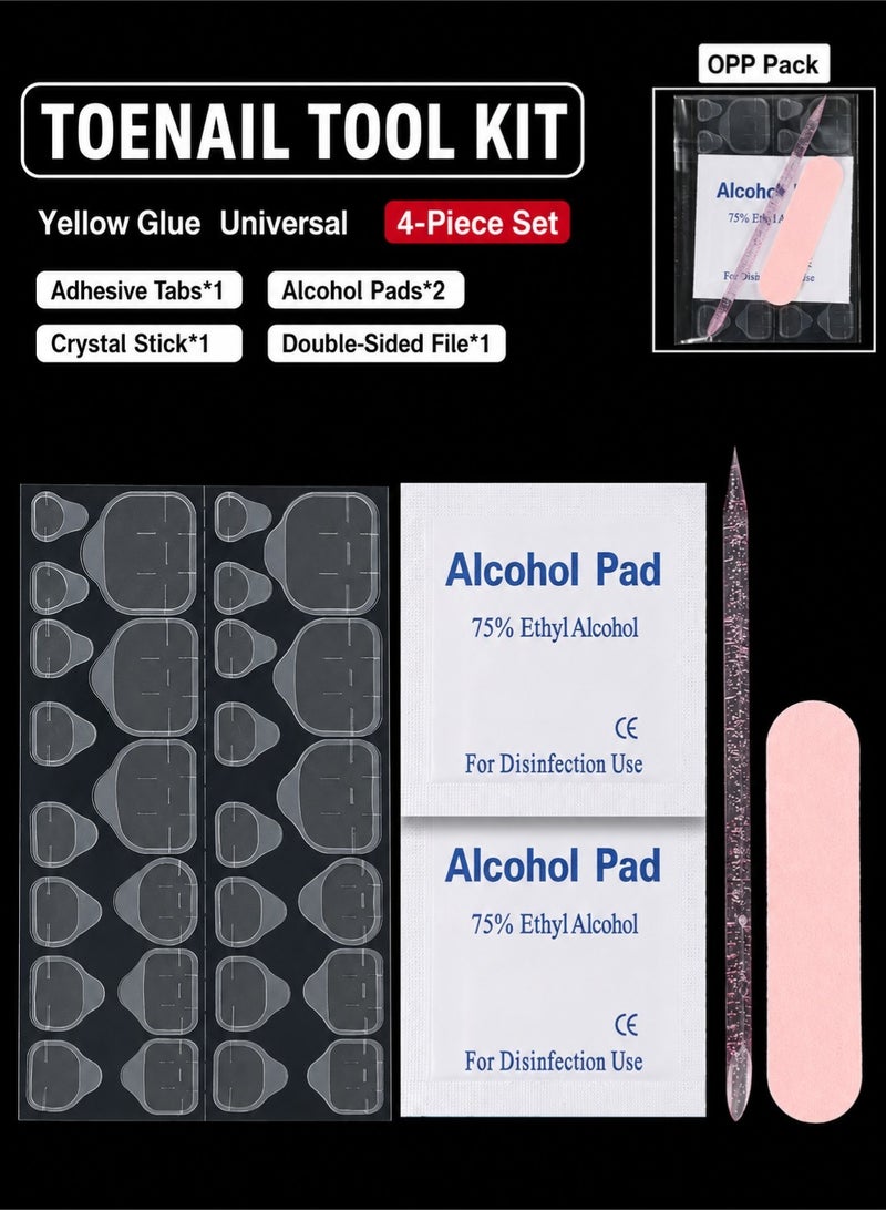 CHU DAI White Toenail Set – Glossy Natural Fake Toenails Pedicure Kit, Easy DIY Nail Tips, Long-Lasting Comfortable Fit - Image 2