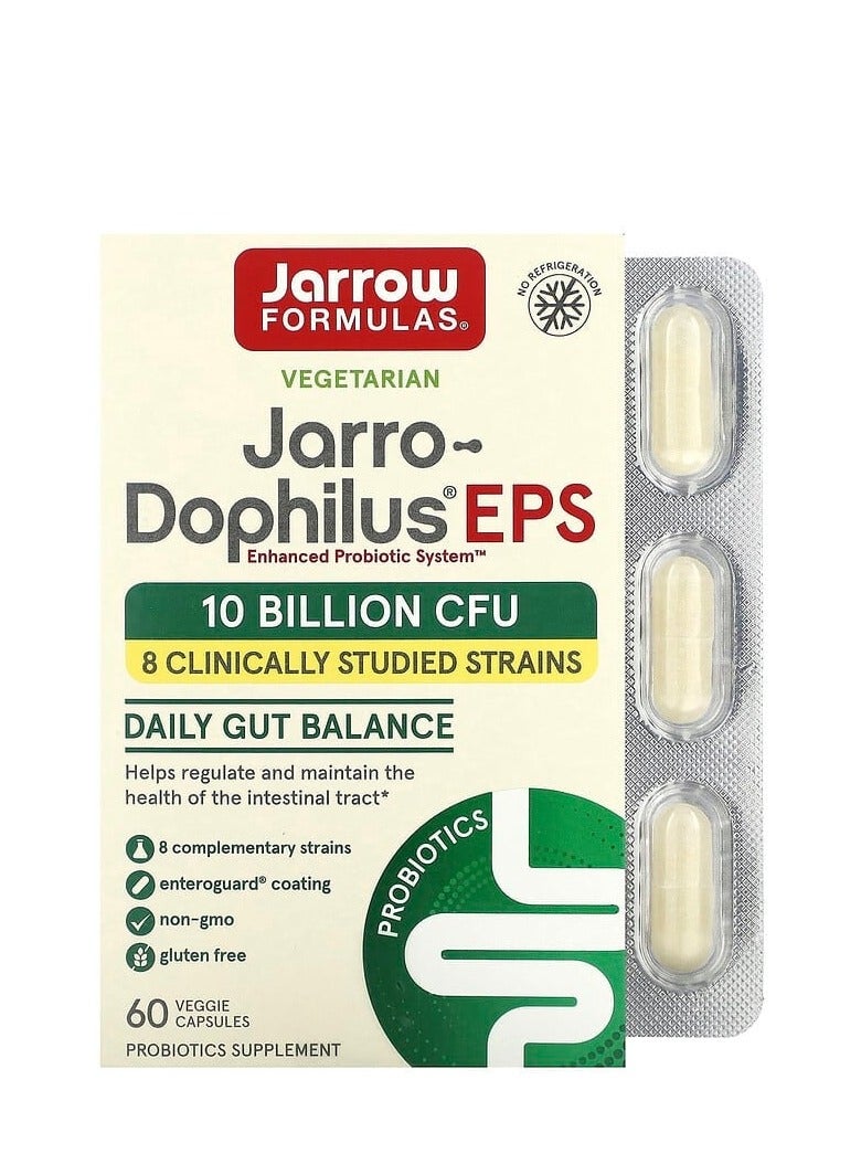 جارو فورملاز جارو-دوفيلوس إي بي إس، 10 مليارات وحدة تشكيل مستعمرة، 60 كبسولة نباتية