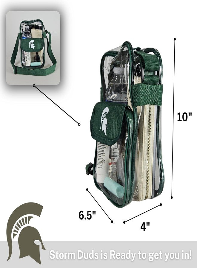 Storm Duds Michigan State University Crossbody Clear Bag Convenient & Compact Hands-Free 9 Inch Carrying Pouch for Valuables For Games, Graduations, Concerts – NCAA Stadium Security Approved - Image 3