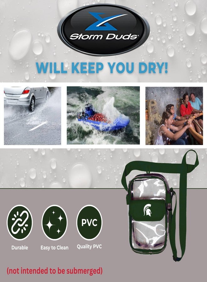 Storm Duds Michigan State University Crossbody Clear Bag Convenient & Compact Hands-Free 9 Inch Carrying Pouch for Valuables For Games, Graduations, Concerts – NCAA Stadium Security Approved - Image 4