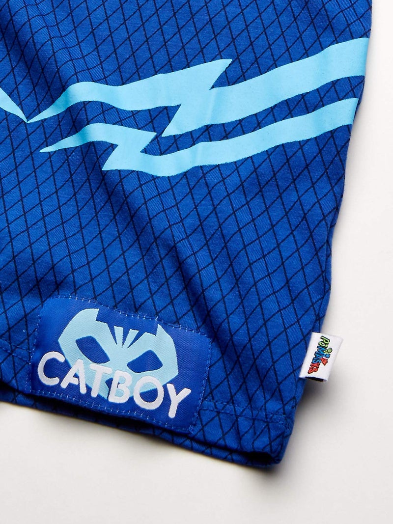 PJMASKS PJ Masks Little Boys Catboy Hoodie - Catboy Costume Short-Sleeve Pullover Top - PJ Masks Costume (Blue, 5/6) - Image 3