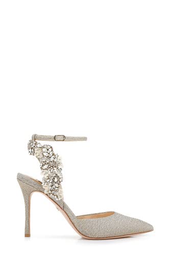 Badgley Mischka Women's Blanca Pump, Nude Satin, 9 - Image 4