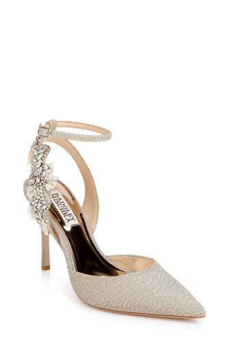 Badgley Mischka Women's Blanca Pump, Nude Satin, 9 - Image 3