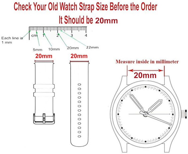 ADAMO Leather 20Mm Watch Strap Compatible For Bip U Pro/Gts/Bip 3 Pro/Icon Buzz And All 20Mm Wristwatch And Smartwatches, Tan - Image 5