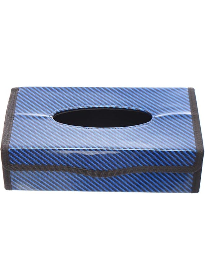 سي جي اس حامل مناديل قابل للطي من الجلد الصناعي للسيارة، مناسب للمنزل والمكتب. - Image 1