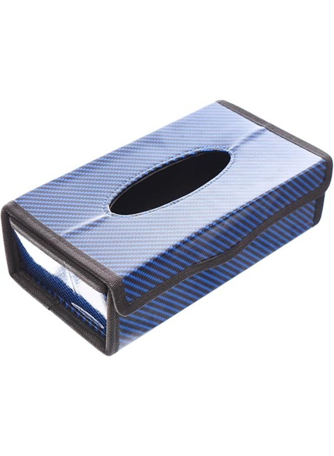 سي جي اس حامل مناديل قابل للطي من الجلد الصناعي للسيارة، مناسب للمنزل والمكتب. - Image 2