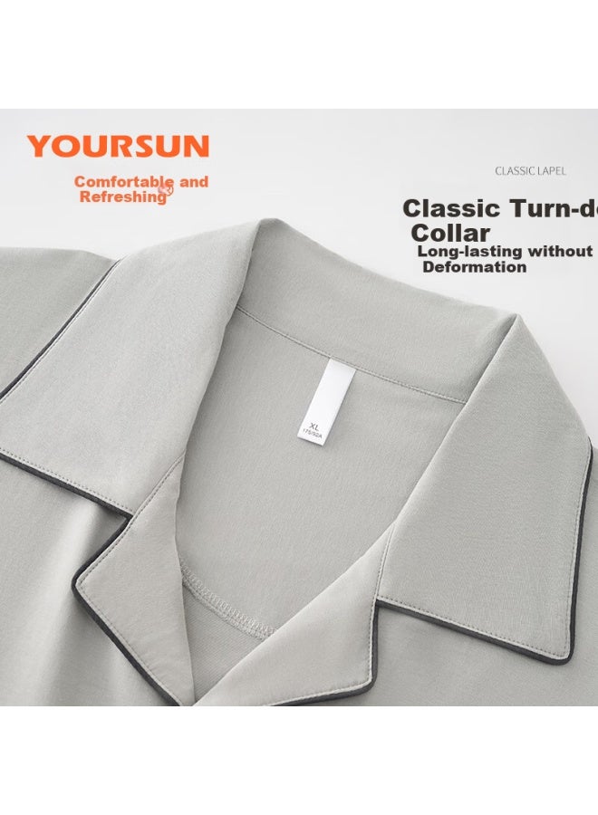 Your Sun Yiershuang Men's Pajamas, Autumn And Winter Cotton Long-sleeve Cardigan, Loose Casual Wear, Home Loungewear Set - Image 4