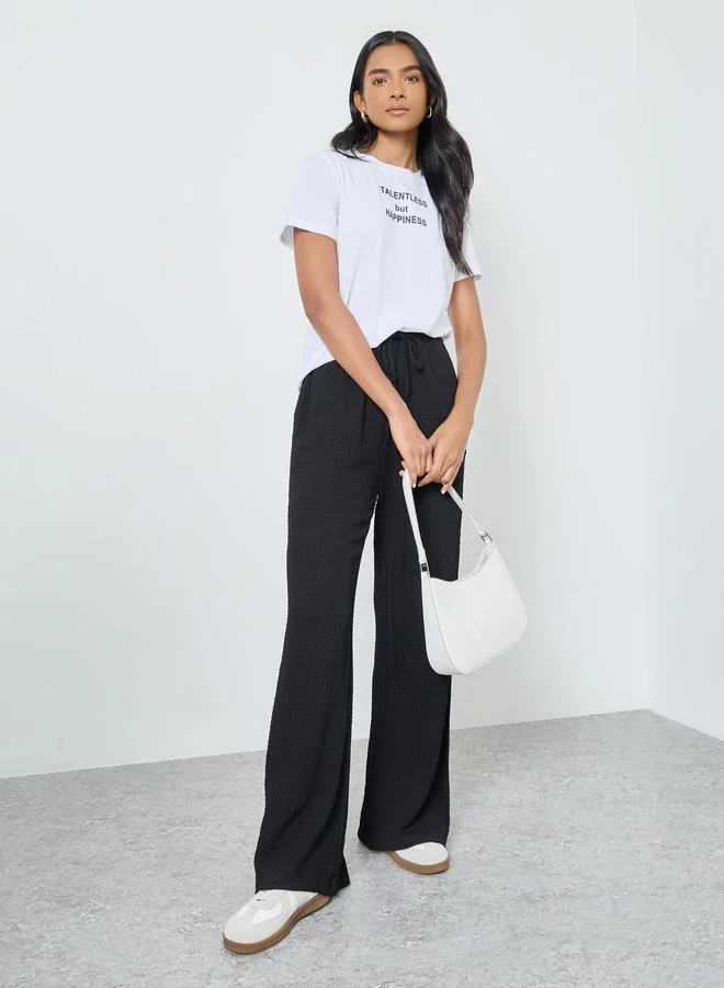 Take Two Take Two Women White Slogan Print T-Shirt