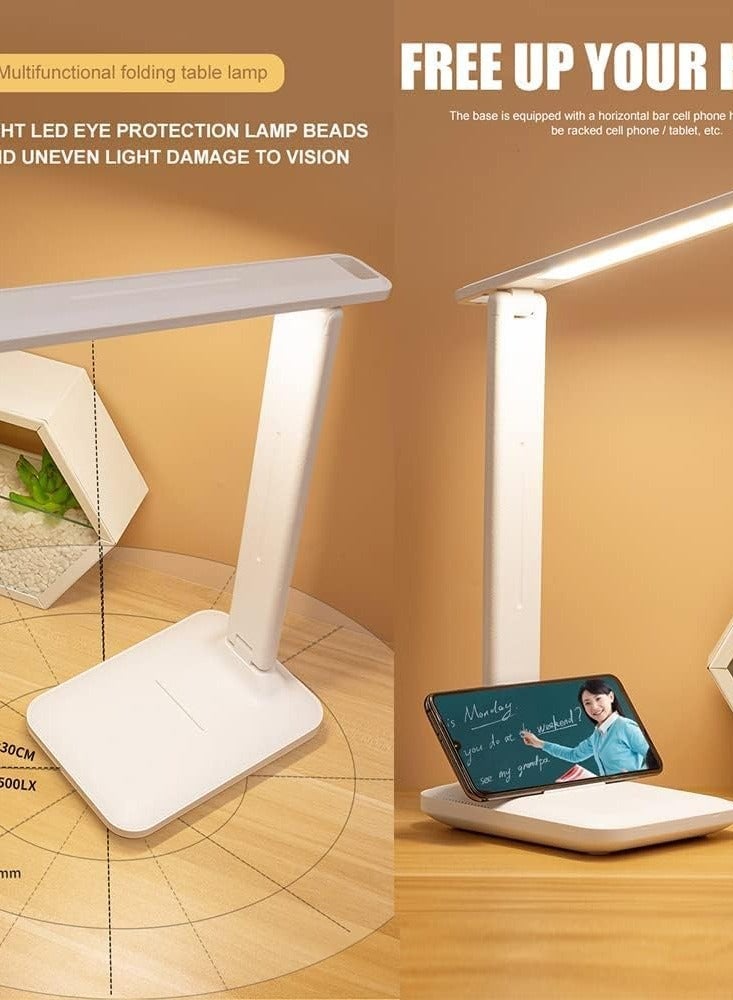 2 in 1 LED Desk Lamp 180 Degree Adjustable Eye-Care Rotatable Desk Lamp for Home Office Work Table - Image 4