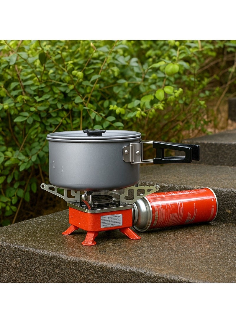 KOVAR K-202 Portable Card Type Camping Stove - 2800W High Power Compact Butane/Propane Fuel Backpacking Burner with Piezo Ignition for Outdoor Cooking - Image 3