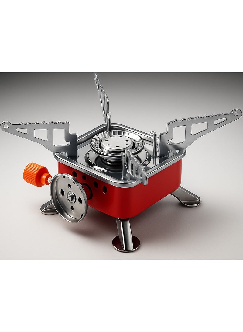 KOVAR K-202 Portable Card Type Camping Stove - 2800W High Power Compact Butane/Propane Fuel Backpacking Burner with Piezo Ignition for Outdoor Cooking - Image 5
