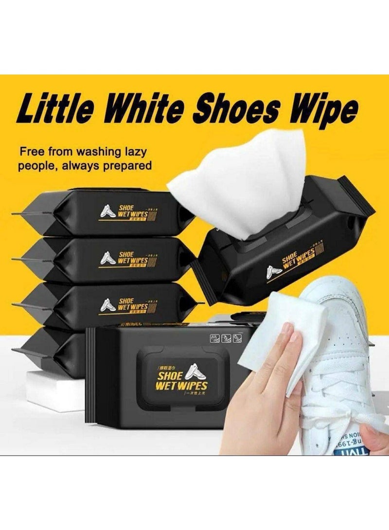Little White Shoes Wipe Natural Sneaker & Shoe Cleaner Wipes - 1 Packs of 80 - Portable Sneakers Cleaner Shoe Wipes Quickly Remove Dirt & Stains - These Disposable Shoe Cleaning Wipes Can Be Used On Most - Image 2