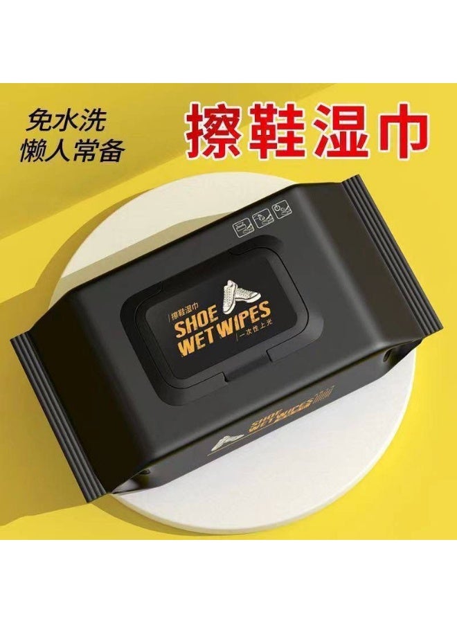 Little White Shoes Wipe Natural Sneaker & Shoe Cleaner Wipes - 1 Packs of 80 - Portable Sneakers Cleaner Shoe Wipes Quickly Remove Dirt & Stains - These Disposable Shoe Cleaning Wipes Can Be Used On Most - Image 1