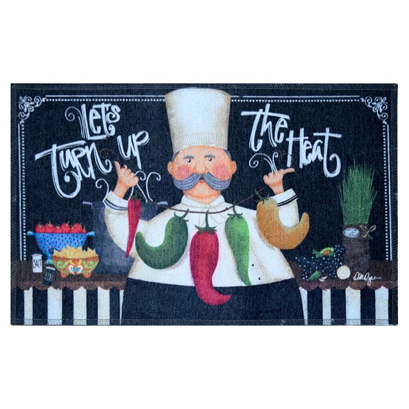 Mac Carpet Royal Kitchen Mats Set (2 Piece - 50X80cm + 50X140cm) - Black