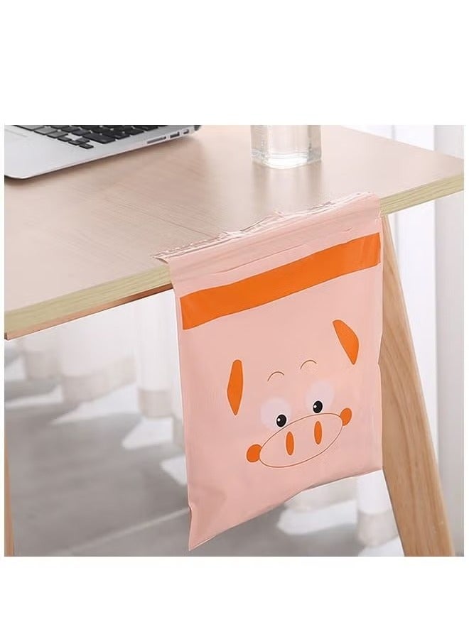 30Pcs Disposable Cartoon Car Trash Bag, Portable Sealable Durable Thickening PEVA Waterproof Leak Proof Vomit Bag, Camping Kitchen Office Storage Bag (Blue+Orange) - Image 2