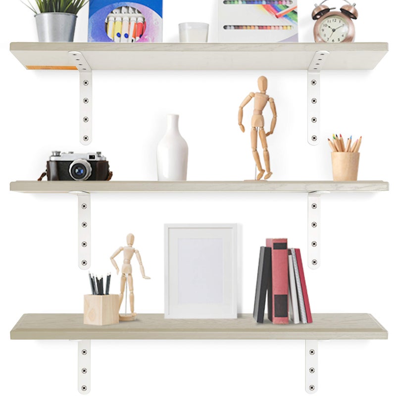 Webi L Brackets Corner Bracket 90 Degree Steel Corner Brace- 8 Packs 4 Mm Thick 6"" X 6"" Heavy Duty Shelf Brackets Right Angle Bracket For Shelf Wood Furniture Shelves White - Image 3