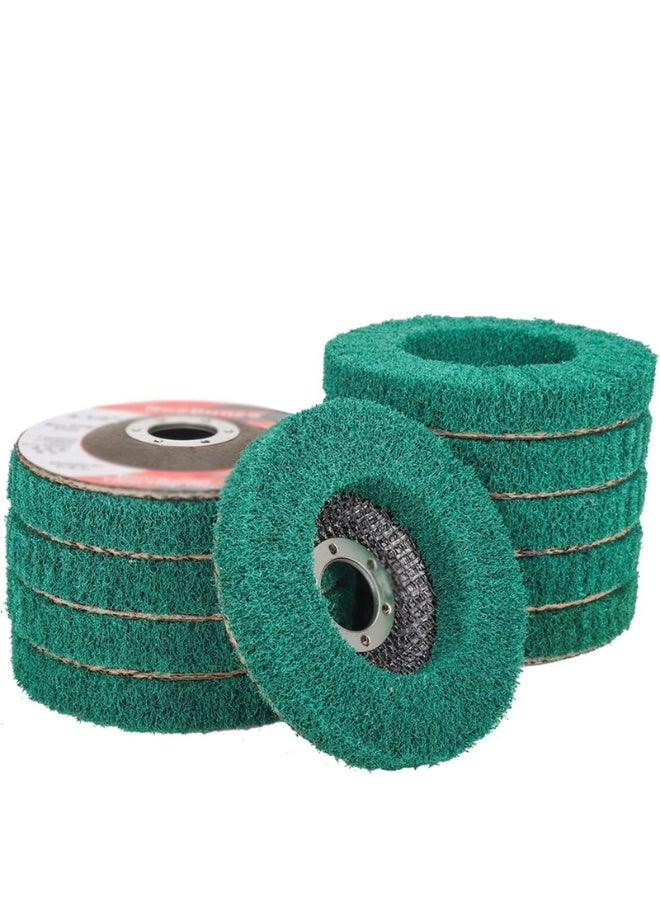 Generic 10Pcs Nylon Fiber Flap Disc Polishing Wheel for Angle Grinder Pre-Polishing Scouring Brushing Removing Rust Paint Oxides of Metal and Wood Surface (Size : B)  - Image 1