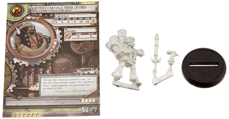 Privateer Press Mercenaries Rhupert Carvolo Piper of Ord Model Kit - Image 4