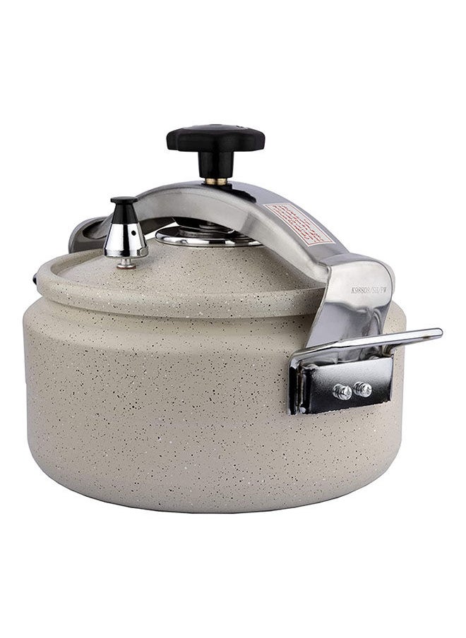 Alsaif - 10Liters Aluminum Granite Pressure Cooker Iron Handle Pearl White 10 liter Pearl White - Image 1