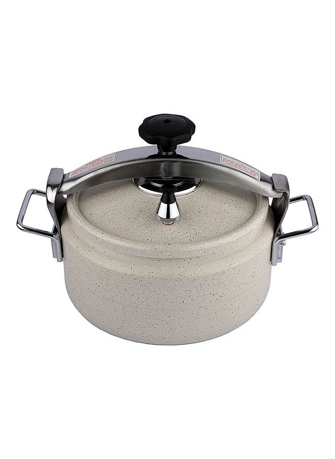 Alsaif - 10Liters Aluminum Granite Pressure Cooker Iron Handle Pearl White 10 liter Pearl White - Image 1