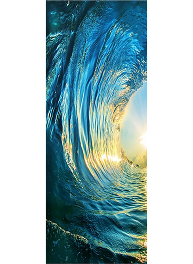 NIBEMINENT 3D Door Removable Sticker Blue/Yellow 12.00*7.50*10.50cm - Image 1