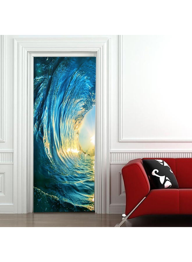 NIBEMINENT 3D Door Removable Sticker Blue/Yellow 12.00*7.50*10.50cm - Image 5