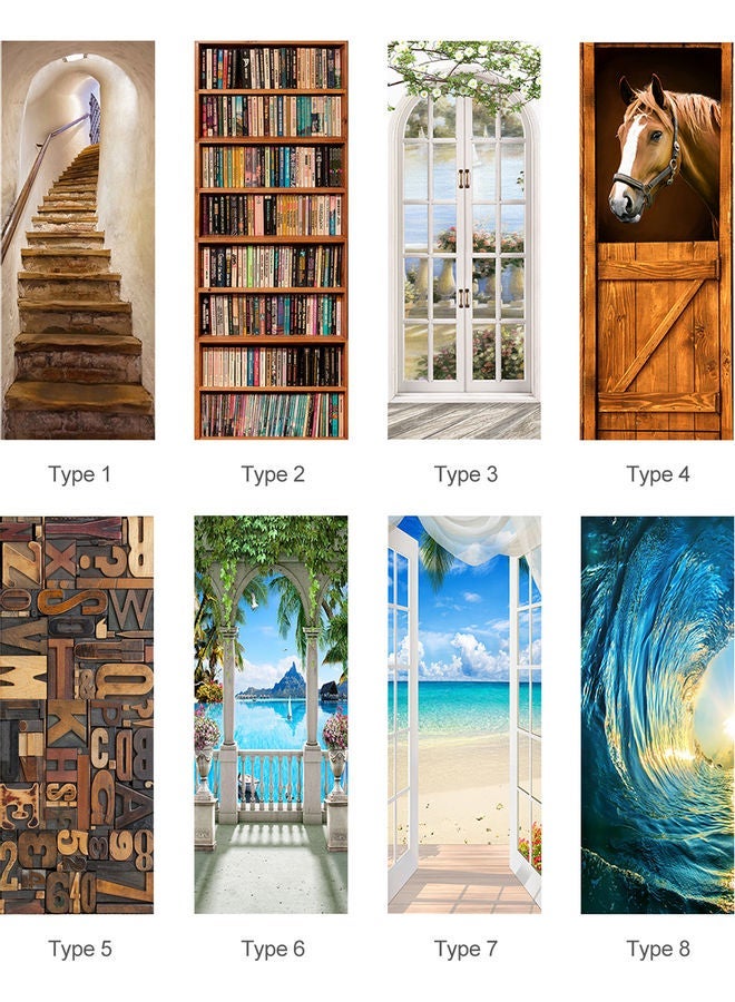 NIBEMINENT 3D Door Removable Sticker Blue/Yellow 12.00*7.50*10.50cm - Image 3