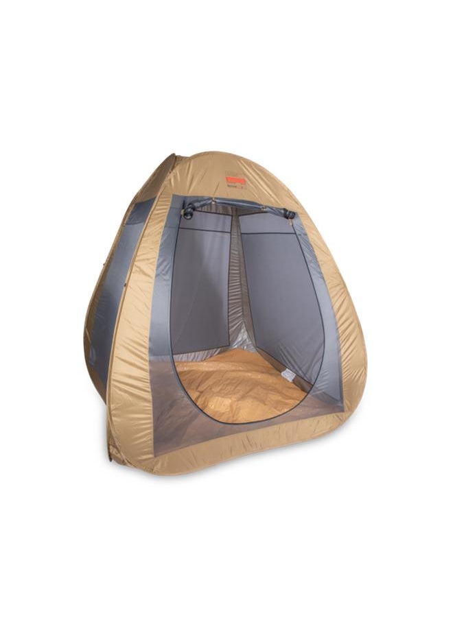 Kadi Zippered Closure Mesh Waterproof Tent Bronze and Grey 2.2 x 2.2m