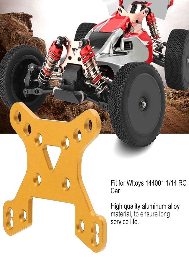 Naroote Car Tower, Shock Absorber Plate, PShock Tower Damper Aluminum Alloy Lightweight Front Rear Shock Tower for RC Car Spare Parts for Wltoys 144001 1/14(Golden Y) - Image 2