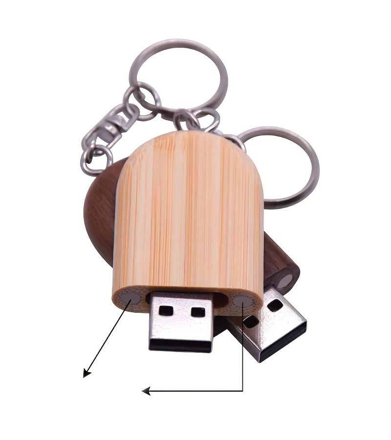 هدية زفاف من الخيزران المعالج بالكربون بسعة 4 جيجابايت مع شعار مخصص من نوع USB 2.0 - Image 1