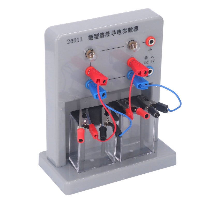 Conductivity Tester: PVC Housing LED Indication - 6Pcs Wire Clamps Solution Conductivity Detector for Middle School Chemistry Teaching & Experiment - Image 1