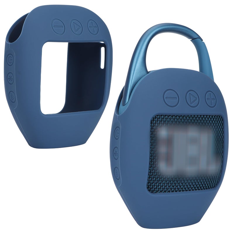 Lebakort Silicone Cover Compatible with JBL Clip 5 Portable Speaker (Blue Cover) - Image 2