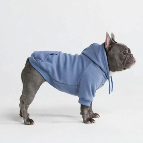 Spark Paws Dog Hoodie Premium Dog Sweater for Small Medium and Large Dogs Warm Outfits for French Bulldogs Pitbull Puppy Winter Jacket Alternative Slate Blue XL - Image 1