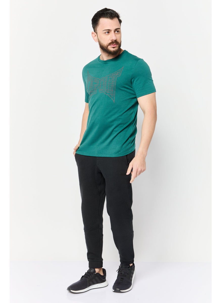 TapouT Men Sportswear Fit Short Sleeve Outdoor T-Shirt, Teal Green  - Image 2